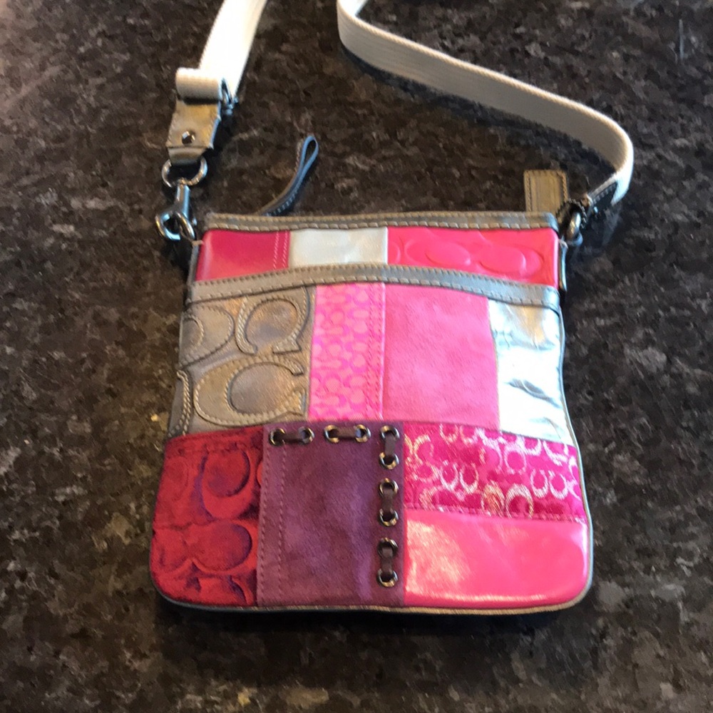 Coach pink crossbody bag
